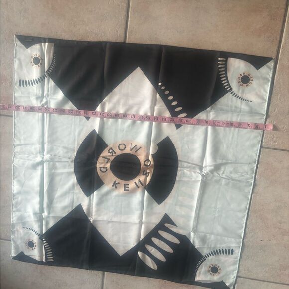 KENZO Signature dress suit headscarf accessory logo Eye Print Large Square Scarf - Picture 2 of 5